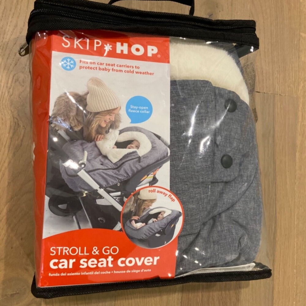 Skip Hop Winter Car Seat Cover, Stroll & Go - Heather Grey